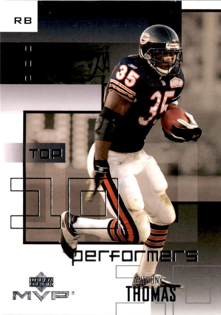2002 Upper Deck MVP #TT-1 Anthony Thomas Top 10 Performers Chicago Bears