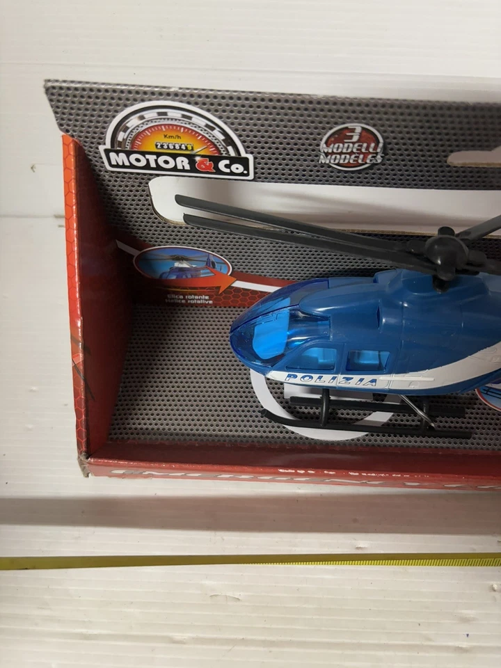 ELICOTTERO DELLA POLIZIA IN PLASTICA VINTAGE - Immagine 2 di 4