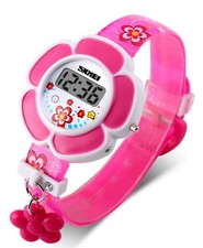 Kids Watch Girl Flower Shape Watch Novelty Cartoon Digital Watch 1144 pink1 