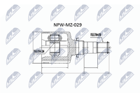 Gelenksatz Antriebswelle NTY NPW-MZ-029 FüR Mazda BK CR CR19 Bkep Crew