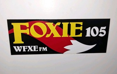 WFXE Foxie 105 FM Radio Station Bumper Sticker Columbus, GA Vintage