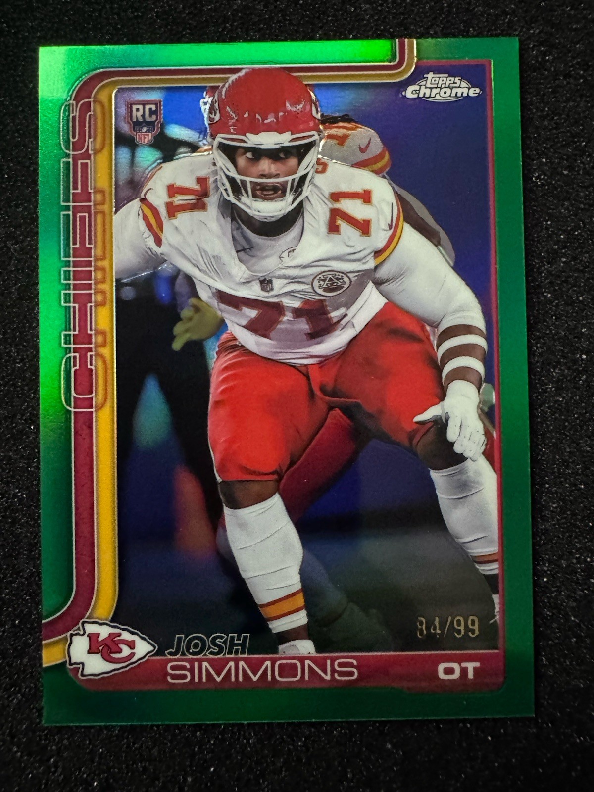 2025 Topps Chrome Josh Simmons True Green Refractor /99