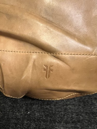 FRYE ilana Taupe Brown Tan Braided Leather Saddle Crossbody Bag Fringed Tassels - Picture 13 of 22