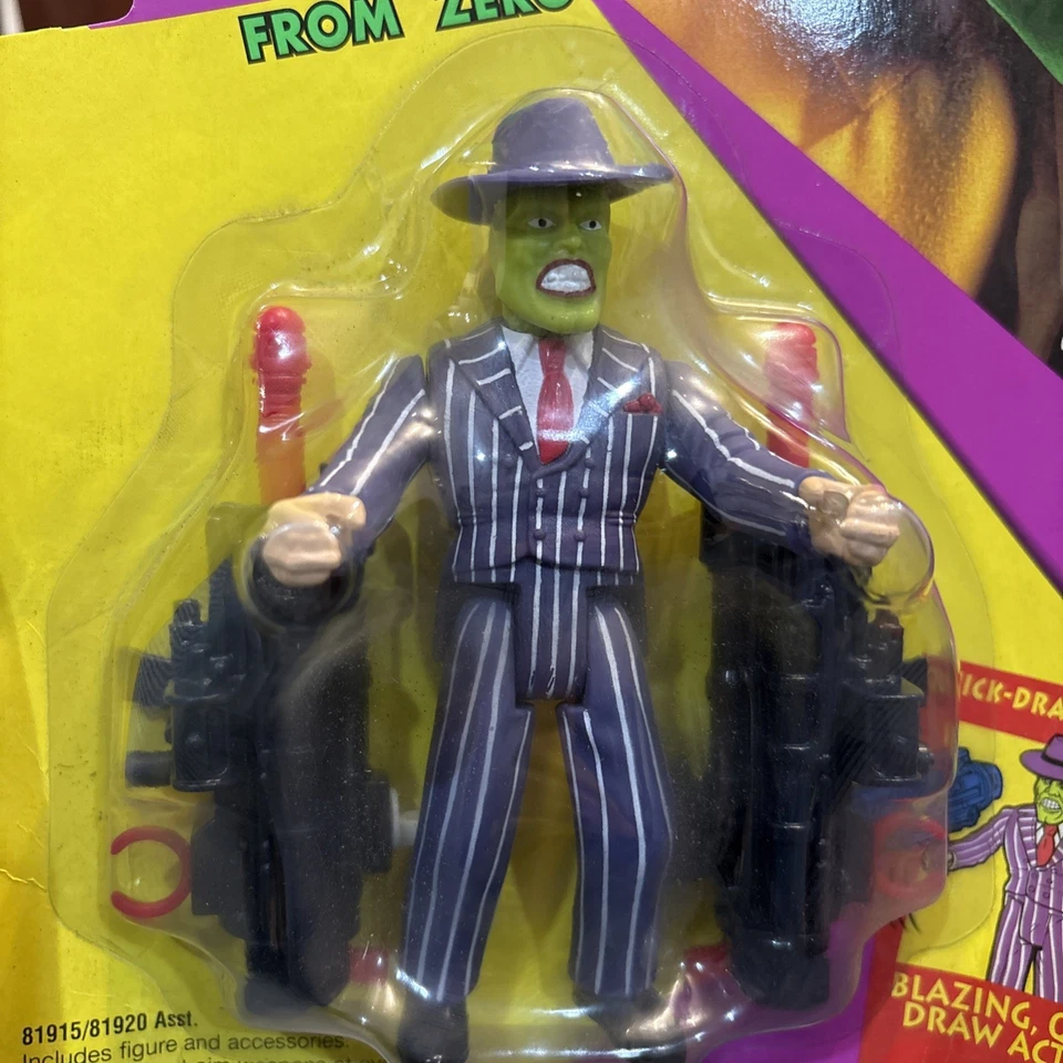 The Mask~ From Hero to Zero - Killin Time Mask Vintage 1995 Figura NUEVO Kenner Foto 3 de 4