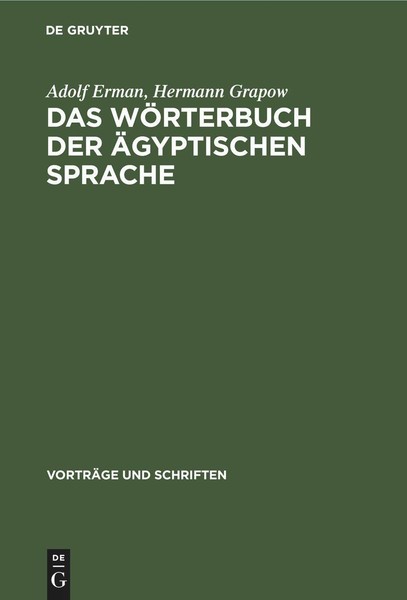 Das WöRterbuch Der äGyptischen Sprache Hermann Grapow-image