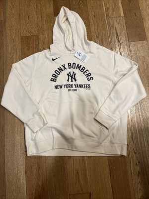 Nike Yankees フード付きスウェットシャツ Nike Yankees Bronx Bomber Off White Hooded Sweatshirt XXL | eBay