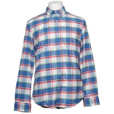 Tommy Hilfiger, Businesshemd, Größe: M, Blau/Mehrfarbig, Baumwolle/Elasthan #DDg