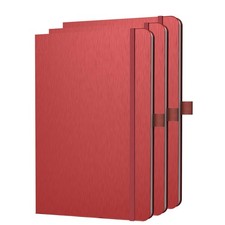 Lined Journal Notebook 7mm College Ruled Hardcover 3 Pack 160 Pages