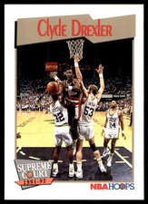 Clyde Drexler 1991-92 Hoops #491 Trail Blazers NBA READ FREE SHIP AutographDen