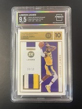 2019 PANINI ENCASED LABEL MATERIALS LMLBJ LeBRON JAMES PRIME 8/10 GAME WORN