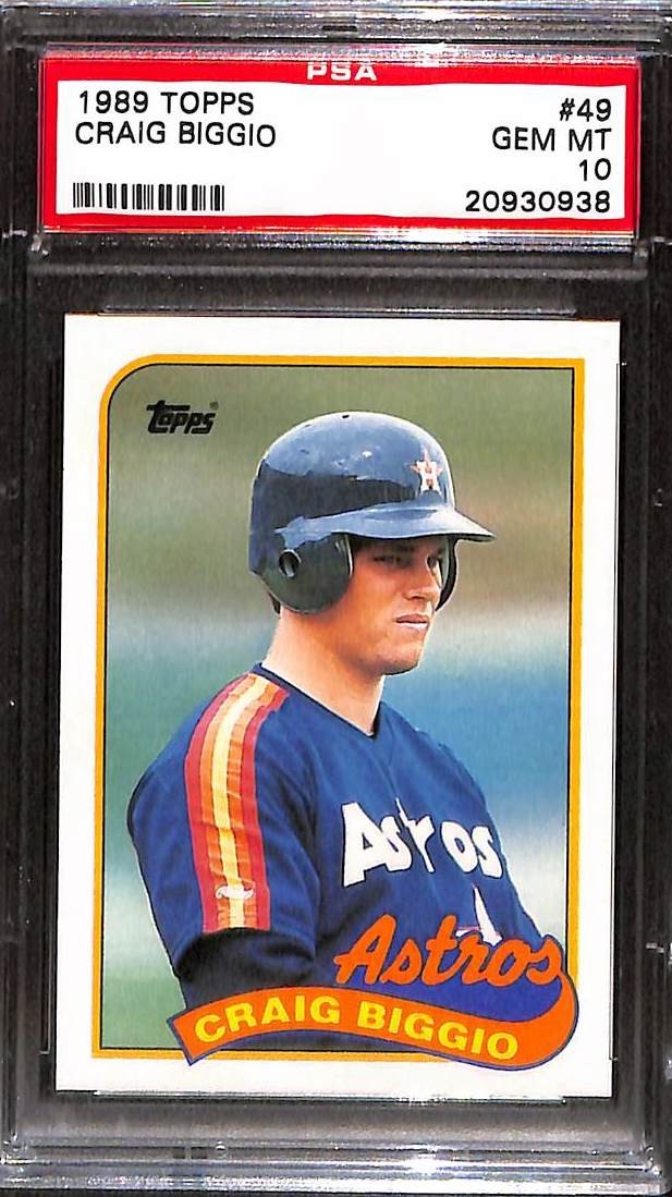1989 Topps #49 Craig Biggio PSA 10 GEM-MT 20930938