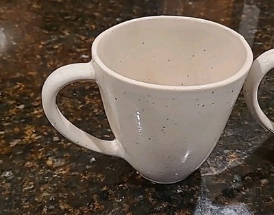 SET OF 4 Crate & Barrel WILDER 16 oz Coffee Mugs. Beige, Speckled,  Sandstone | eBay