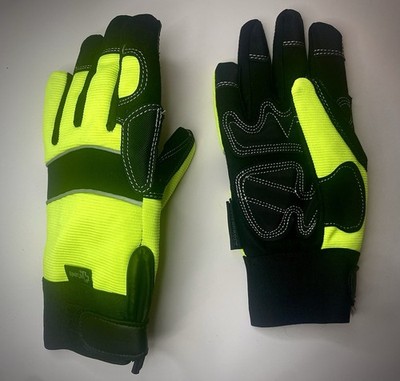 ORR Safety Hi-Vis Work Gloves   Yellow/Black Size Small