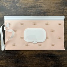 Portable Baby Wipe Dispenser Travel Diaper Bag Holder Pink Mauve Sunsets