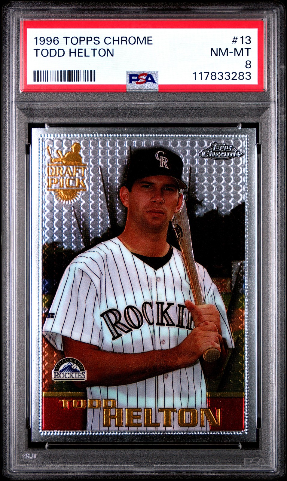 1996 TOPPS CHROME #13 TODD HELTON PSA 8