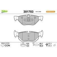 Valeo 301703 Bremsbelagsatz FüR BMW 3 1 X1 E91 E90 E92 E93 E84 E81 E82 E88 E87