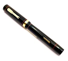 Conklin Toledo Senior Endura Fountain Pen - Black with Red