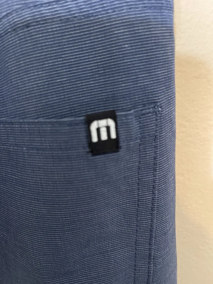 Calça de golfe Travis Matthew masculina tamanho 34 azul desempenho stretch - Imagem 4 de 4