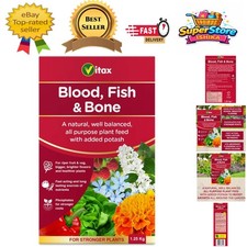 1.25kg Organic Blood Fish & Bone Fertilizer for Vibrant Plants & Flowers 9.59 per kilo