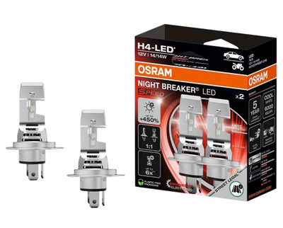 OSRAM NIGHT BREAKER LED SPEED H4 450 % 6000K für Alfa Romeo Spider 1966-1994