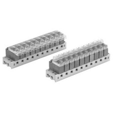 1 pc SMC CORPORATION VV100-S41-06-M5 Manifold, common sup/common exh, 6 stat, S