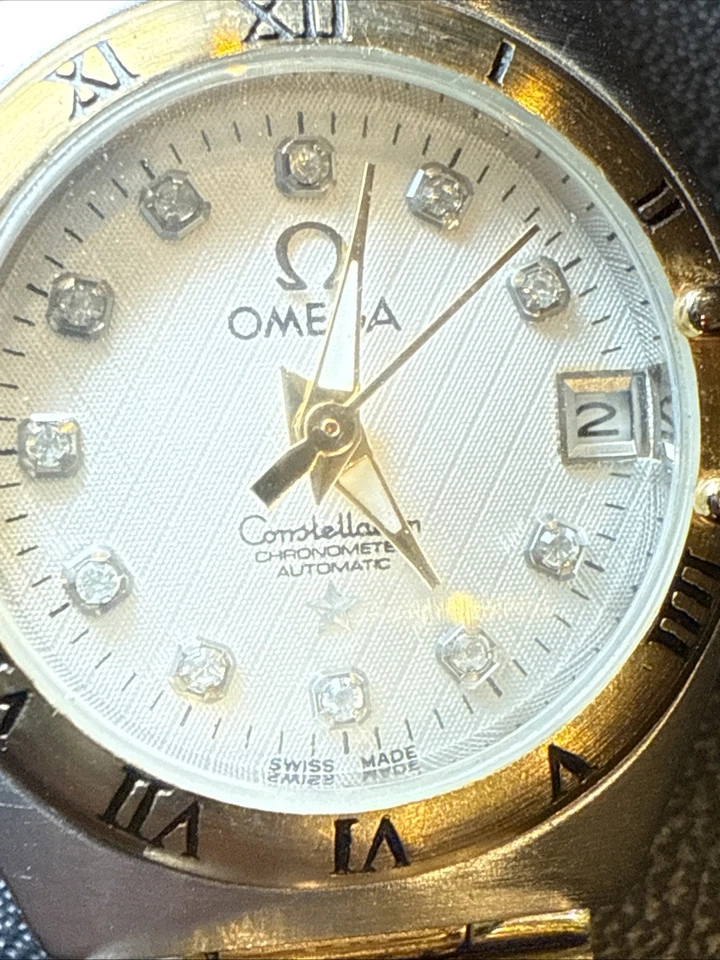 VTG Omega Constellation 1304.35 18K Rose Gold Stainless Steel White Diamond Dial - Image 4 of 4