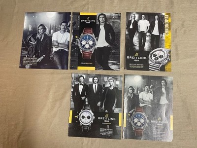 Breitling Watch Magazine Advertisement lot of 4 Ads Pitt Theron and Driver lot