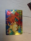 Dragonite Meowth Sticker Pokemon Vending Machine Holo Prism 1998 Bandai Vintage
