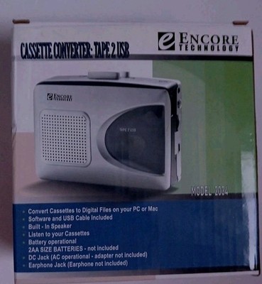 CASETTE CONVERTER-TAPE 2 USB #2034, Encore Technology, Digital Files on PC/Mac