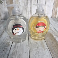 Softsoap Holiday Hand Soap 2 Pack Holiday Cookie Coco Ginger Snowman Elf 7.5oz