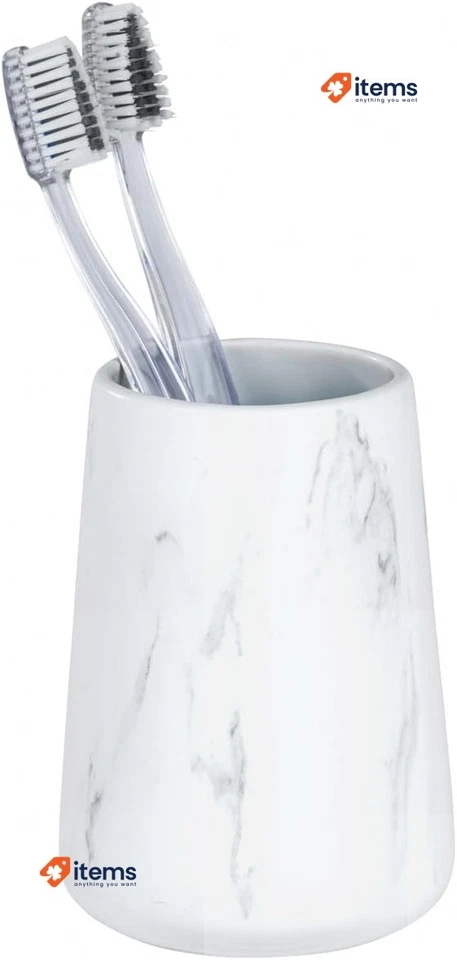 WENKO Adrada Toothbrush Holder For Ceramic, 8.5 X 12 Cm, White cm - Image 2 of 2