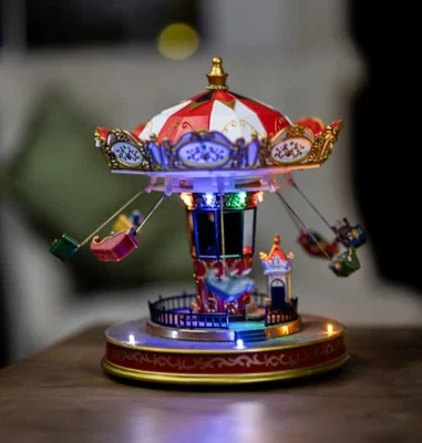 MARCO PAUL Musical Christmas LED Decoration Light Up Animated Xmas Ornament Moving Swings