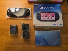 Sony PS Vita Console PCH-2000 Pink/Black Complete Box CIB Japan Region Free