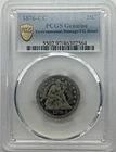 1876-CC Seated Liberty 25C PCGS Genuine Environmental Damage VG Detail