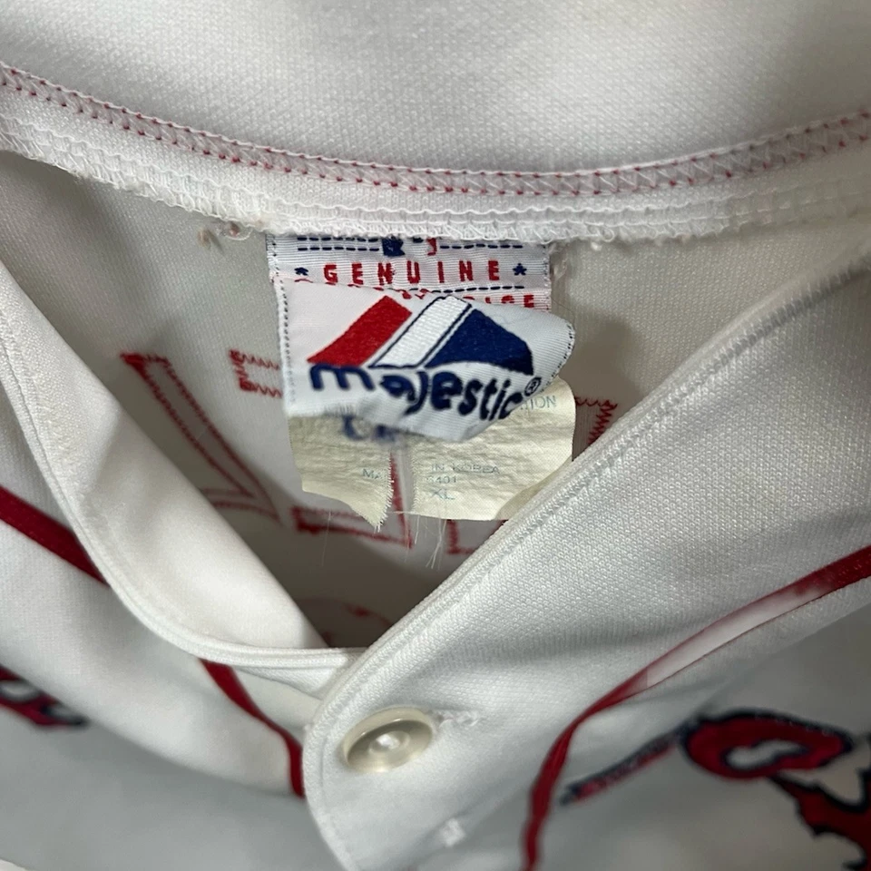 Винтажная аутентичная бейсбольная футболка Majestic Boston Red Sox Mike Lowell No25 размер XL - Изображение 3 из 4
