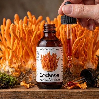 Cordyceps Mushroom Tincture - Dual Extract Liquid from Whole Cordyceps Mushroom
