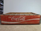 Vintage 1970 Coca-cola Red Wooden Crate Divided 24-6.5oz Glass Bottle, Chatt.