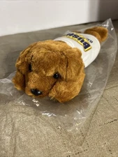 Vintage 1999 Animal Fair Promo Bush's Best Baked Beans Plush Dog Brown 7" 