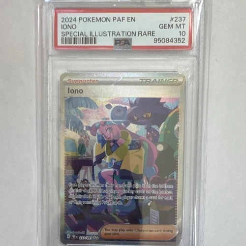 Pokemon 2024 SV Paldean Fates Iono Special Illustration Rare Holo 237/091 PSA 10