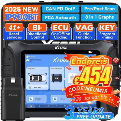 XTOOL IP900 BT Profi OBD2 Diagnosegerät KFZ Bidirectional Scanner Key Programmer