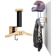 2pcs Motorcycle Helmet Holder Hook Cycling Suit Gear Rack Wall Mount Hanger