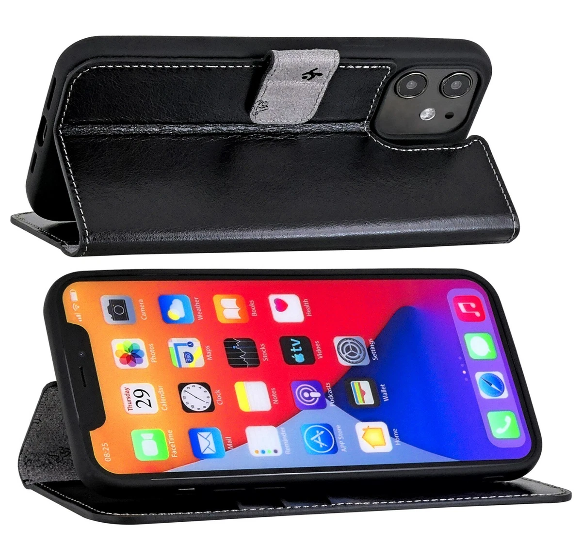Suncase - Custodia in Pelle Astuccio Cellulare Sacchetto Cellulare