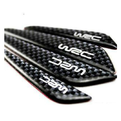 4 PCS Carbon Fiber Car Side Door Edge Protection Guards Trims Stickers Adhesive