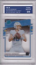 JUSTIN HERBERT ROOKIE CARD 2020 Donruss Clearly RARE RATED $$ RC GEM MINT 10!