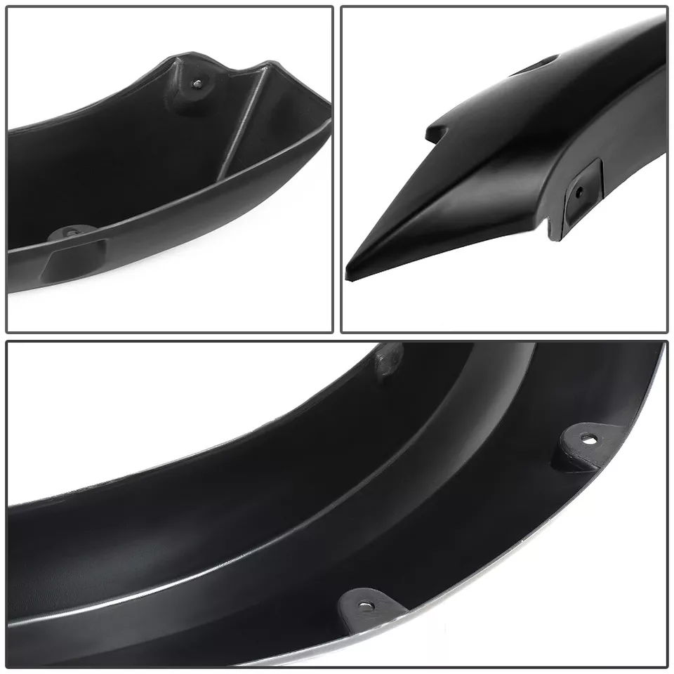 FOR 2010-2018 RAM 2500/3500 FLEETSIDE POCKET-RIVETED WHEEL FENDER FLARES 4PCS - Image 4 of 4