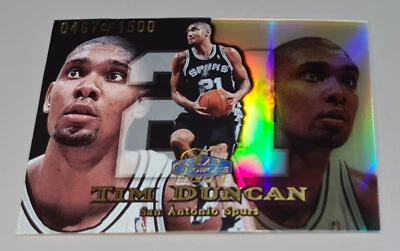 Tim Duncan # Seat 3 Row 1 # 0467 of 1500 Showpice 1998-99 Flair Showcase EN Mint - Bild 1 von 4