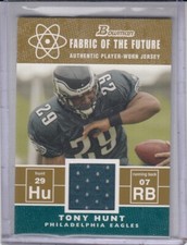 TONY HUNT 2007 Bowman Fabric of the Future Gold #FFTH 22/100 Eagles