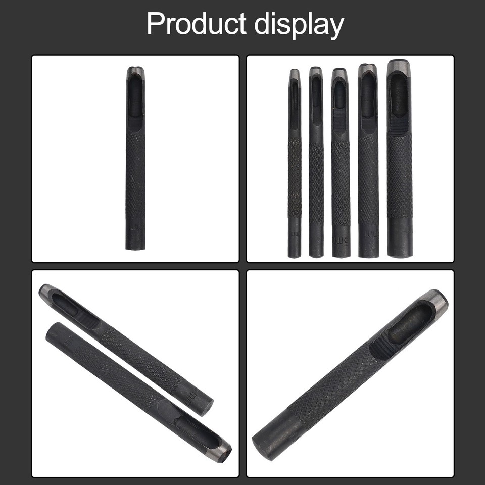 Secure Grip 5pcs 38mm Hollow Punch Tool for Leather Paper Vinyl Gasket