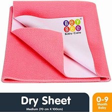 Dry Baby Care Waterproof Bed Protector Sheet - Medium Salmon Rose US