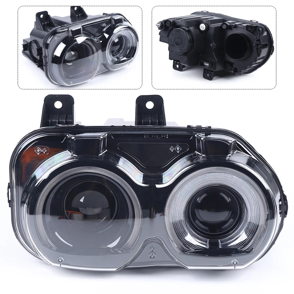 HID Headlights Set Front LH+RH For Dodge Challenger SE R/T SRT SXT 2015-2019 DRL Foto 2 de 4